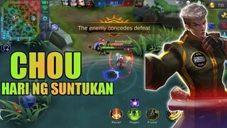 CHOU HARI NG SUNTUKAN SA MOBILE LEGENDS (TAGALOG GAMEPLAY)