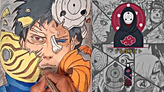 Obito Uchiha in Timelapse ||  Drawing tobi #naruto #anime #drawing