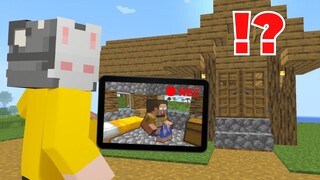 Using SECURITY CAMERAS To Cheat In HIDE and SEEK | Minecraft PE