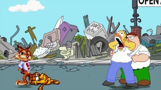 AN Mugen Request #2132: Garfield & Bubsy VS Homer Simpson & Peter Griffin