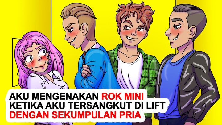 Aku Mengenakan Rok Mini Ketika Aku Tersangkut Di Lift Dengan Sekumpulan Pria
