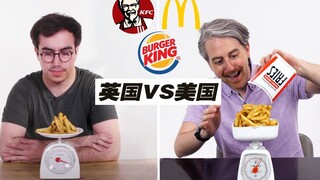 Comparing the portion sizes of major fast-food brands in the UK and the US (bilingual subtitles)