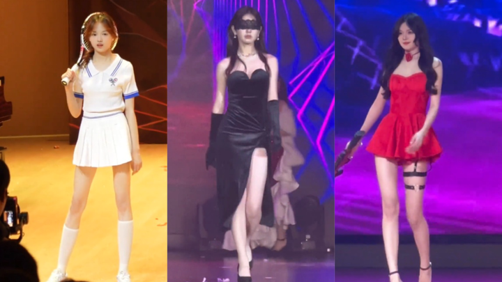 Para gadis cantik dari berbagai perguruan tinggi dan universitas berjalan di landasan pacu dan menga