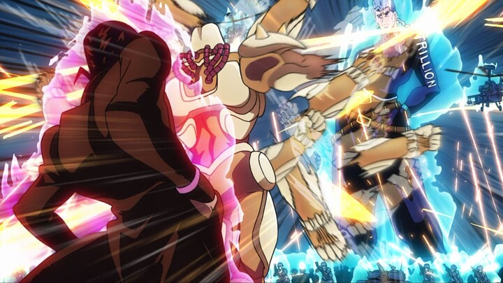 Fighting the Evil Squadron with the help of the savior, Koichi awakens his stand, JOJO Diamond is Un