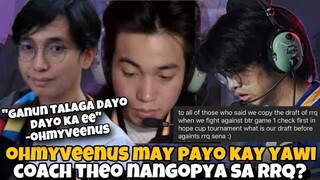 OHMYVEENUS MAY PAYO KAY YAWI! COACH THEO NANGOPYA NG DRAFT SA RRQ? SUPER RED MAGAGAYA KAY DLAR