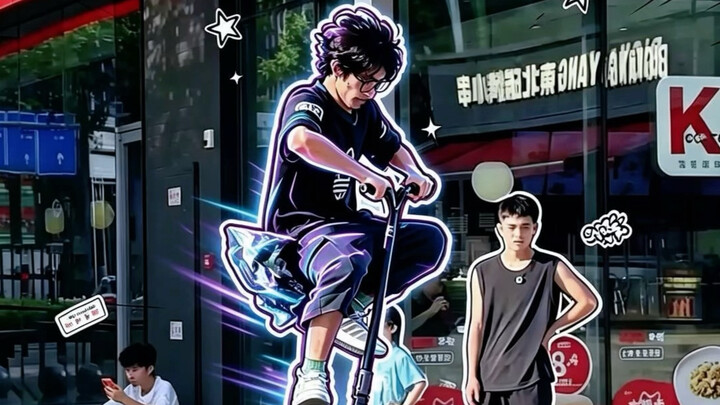 Extreme scootering? That’s no kid’s game! Does this guy even know what he’s doing… #ScooterGoblin #E