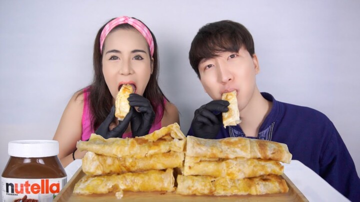 [กินแกล้งกัน] โรตี หวานนม หอมเนย กรอบอร่อย ㅣSweet rotiㅣMUKBANG ASMR