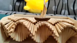 I made a wave maker out of ice cream sticks