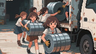 搬钢卷的小女孩（请勿模仿）