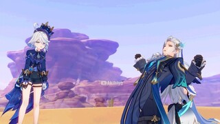 [Genshin Impact / Repost] When the Water Dragon family came to the desert, be like: