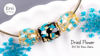 【UV レジン高難易度の制作】ストローを使って、DIYブレスレットチャームHigh Difficulty Crafting UV Resin - DIY Bracelet Charm by straw