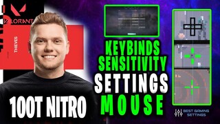 100T nitr0 Valorant Settings Sensitivity Keybinds Crosshair and Setup [Updated 2021]