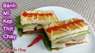 Cách Làm BÁNH MÌ KẸP THỊT CHAY Cho Bữa Sáng Ngon Và Dinh Dưỡng | Món Chay Ngon Bà Mẹ Quê.