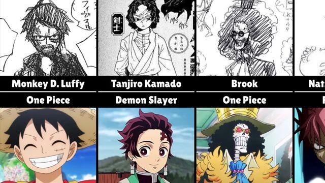 💥ORIGINAL & FINAL DESIGN OF ANIME CHARACTER 🔥🔥🔥🔥🔥🔥🔥🔥