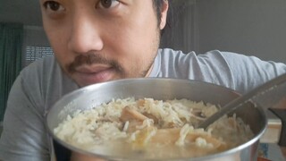 ASMR EATING SOUNDS -  RICE SOUP + STORYTIME_ CHRISTMAS PLANNING