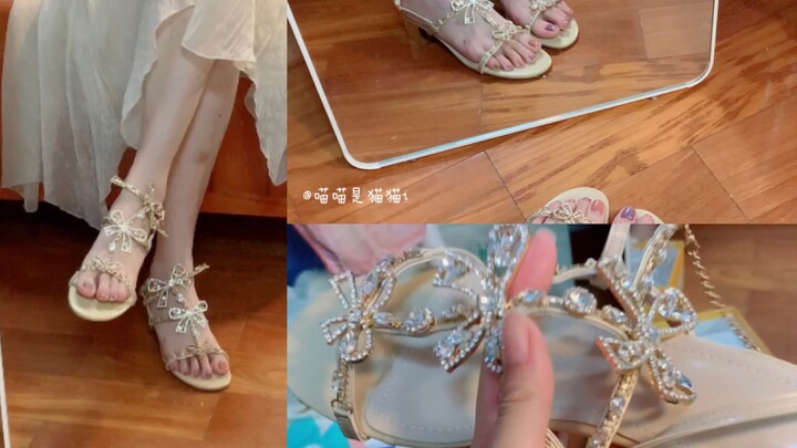【Giày của Mèo】Mở hộp giày sandal phong cách cung đình | Khoác lên chân đôi này rồi cùng anh trốn đi 