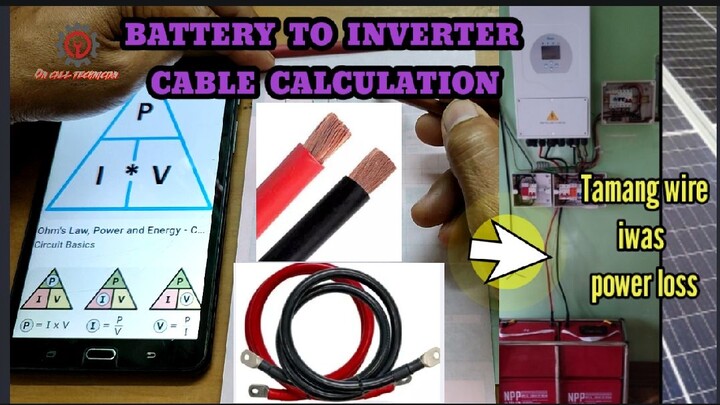 FROM THE ORIGINAL AUTHOR: BATTERY BANK TO INVERTER CABLE CALCULATION