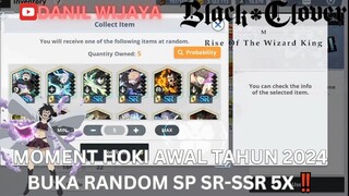 MOMENT HOKI AWAL TAHUN 2024 BUKA RANDOM SP SR-SSR 5X ‼️ - BLACK CLOVER MOBILE🔥