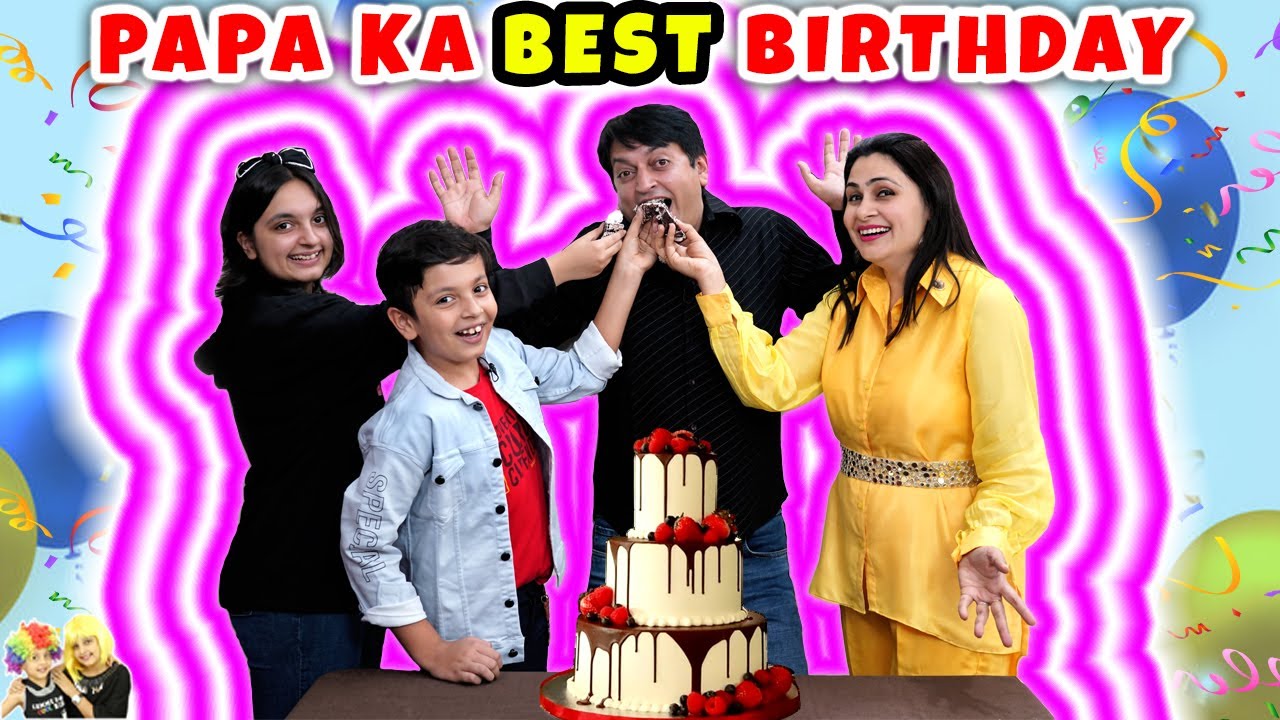 PAPA KA BEST BIRTHDAY | Birthday celebration with family | Who knows Dad  better | Aayu and Pihu Show - Bilibili