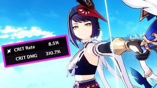 "MY KUJOU SARA WITH 360% CRIT DAMAGE!!!!!!!"