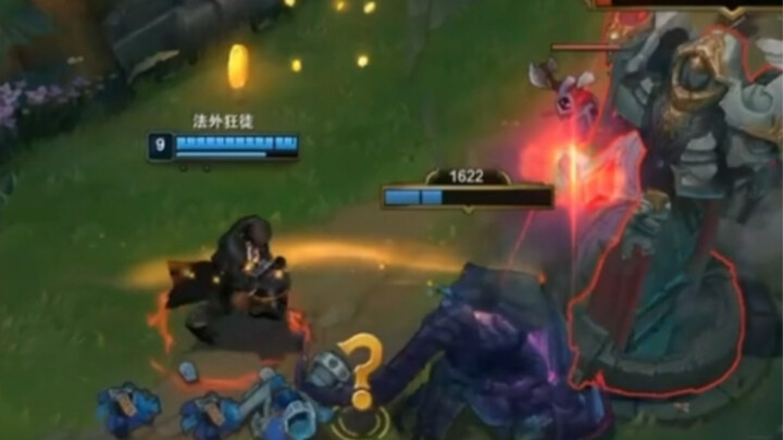 This male gunner is definitely "acting"!