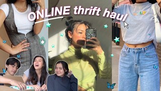 an ONLINE thrift haul because we couldn't keep ourselves away (TRY-ON)