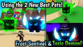 😱USING FROST SENTINEL & TOXIC DEMON *INSANE STATS* in Bubblegum Simulator! (Roblox)