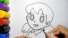 Tutorial menggambar Shizuka Doraemon