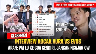 RRQ & EVOS Bisa Lolos Playoff ? Pesan Aran ke Pai : Lu ke Goa Sendiri! Interview Kocak AURA vs EVOS
