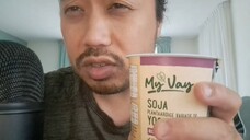 ASMR EATING SOUNDS - MY VAY BLUEBERRY SOY YOGHURT 🫐