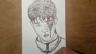 Yoo In-soo/Gwinam on all of us are dead. scribble portrait