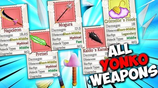 [2 CODES] 🔥ALL YONKO WEAPONS SHOWCASE!🔥 | One Piece: Final Chapter