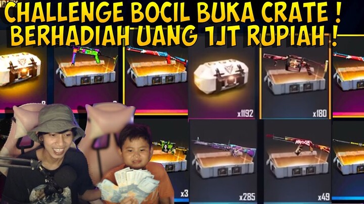 CHALLENGE B0CIL BUKA 1000 CRATE !! 1 PERMANEN 50RB TOTAL 1JT RUPIAH ! AUTO BANGKRUT GARENA FREE FIRE