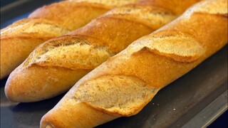 Công thức chuẩn Bánh mì giòn/Crusty Wheat Baguette/French Baguette/Bánh mì kiểu Pháp_Bếp Hoa