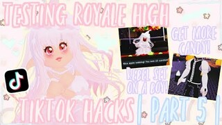 Testing Royale high Tiktok hacks | Royalloween Edition | ✿Part 5✿