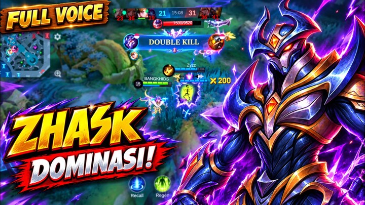ZHASK MENGAMUK! DOUBLE KILL TERUS 😱 DAMAGE-NYA GILA BANGET! | Mobile Legends