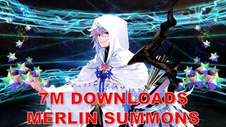 Fate Grand Order |  7 Million Downloads ~ My Weak Attempt To Summon Merlin