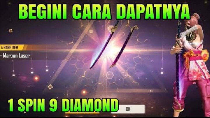 CARA MENDAPATKAN SKIN KATANA MAROON LASER TERBARU FREE FIRE | KATANA MAROON LASER FF