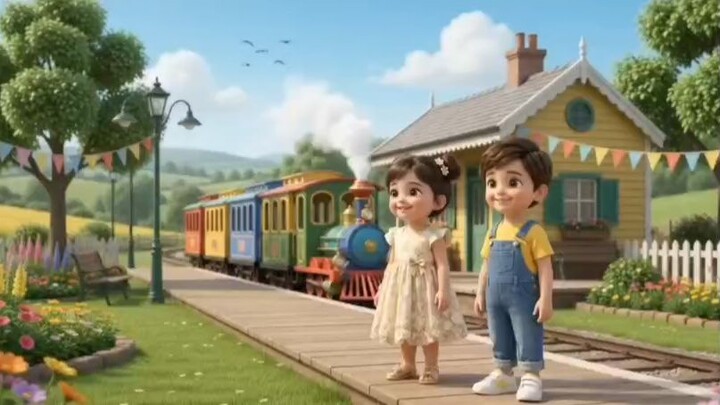 🚂🌈 Merab & Muhammad’s Magical Little Train Adventure! 🐰🦆🐮 | Learn, Sing & Explore! 🎶✨