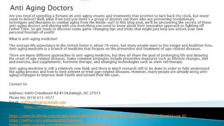 Anti Aging Doctors