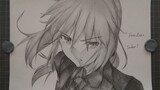 [Lukisan Tangan] Melukis Saber "Fate/Stay Night" Dalam 240 Menit