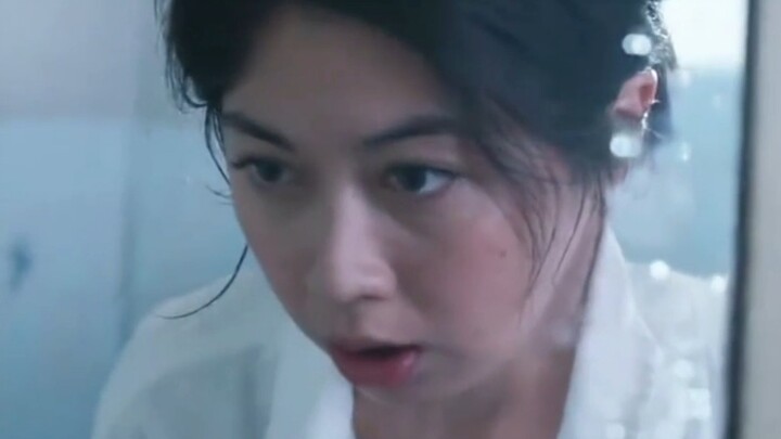 A large hole suddenly appeared in the woman’s chest area.