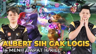 ALBERT SIH THE BEST JUNGLER 14 MENIT KILL 16 GA LOGIS ! - MLBB