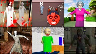 V+ Games Jumpscares #14 | Slendrina The Cellar 2✴Haunted House Escape✴Baldi & More