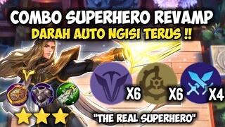 COMBO SUPERHERO REVAMP!! LANCELOT ISI DARAH TERUS! COMBO TERKUAT MAGIC CHESS UPDATE TERBARU 2022