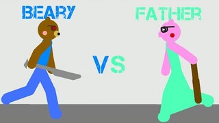 Beary Vs Father - Stick Nodes Piggy