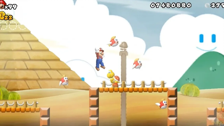 ใหม่ Super Mario All Stars HD Super Mario Bros ระดับที่หายไป REMAKE 100% Mundo 5 y 6
