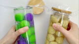 【DIY】Play with Slime with different colors