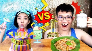 ชาเลนจ์เด็ก VS คนแก่ อายุ100ปี คุณตา หลาน ตลก สนุกๆ  #Mukbang​ Kid vs Old Man FOOD CHALLENGE:ขันติ