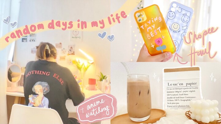 VLOG 02 ✿ mini shopee haul, random days, watching anime